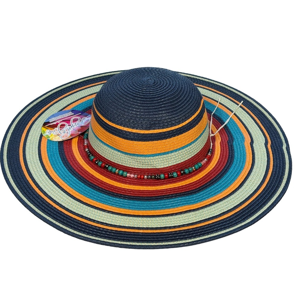 Sombrero Sun Hat Women's Colombiano Floppy Cruise Summer Boho Gypsy - Picture 2 of 8